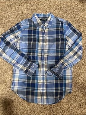 Lauren Ralph Lauren Men's Blue Multi-Plaid Button-Down Shirt